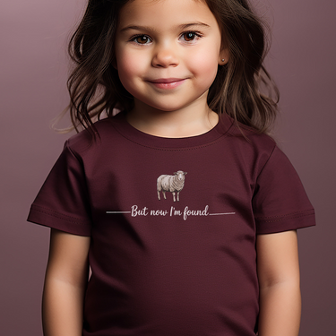 But Now Im Found Sheep Toddler T Shirt - Heather Maroon